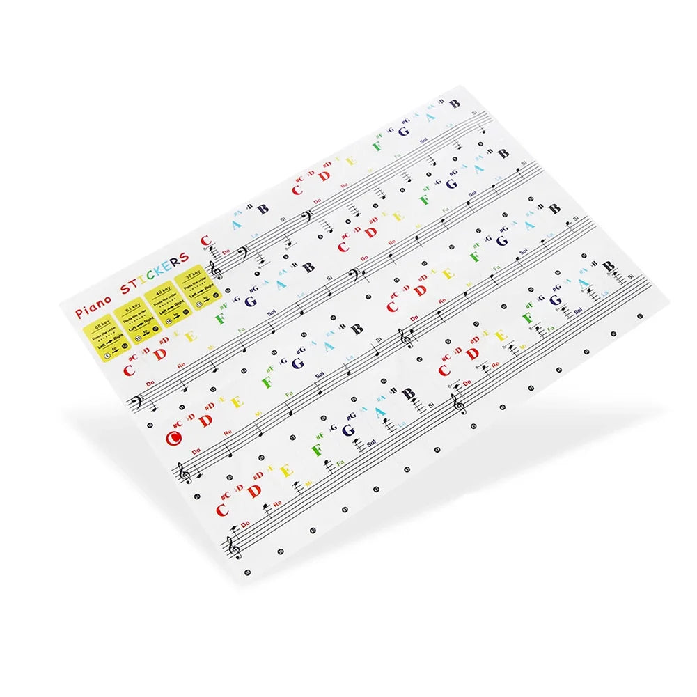Colourful Piano Stickers - 88 Keys