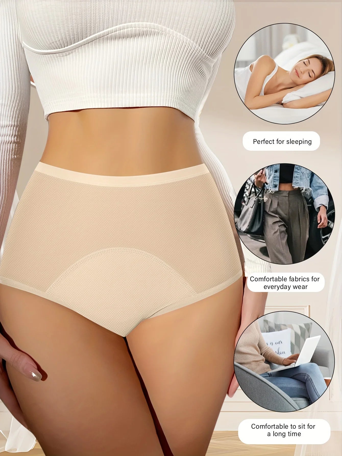 7-Pack Women’s Incontinence Underwear (Leak-Proof & Washable)